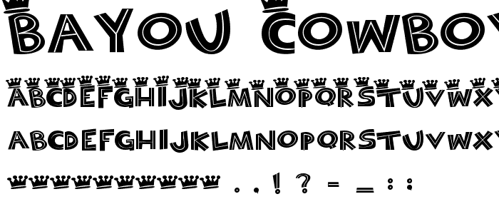 Bayou Cowboy font
